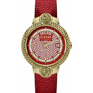 Versace Versus Red 38mm Gold Watch